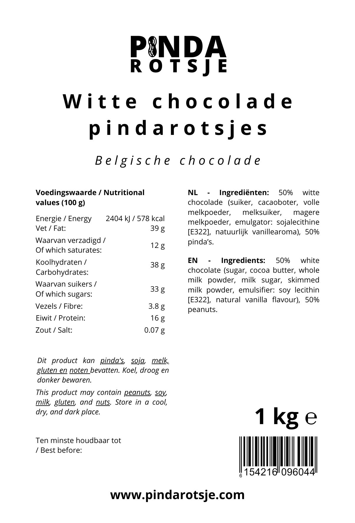 Pindarotsjes wit 1 kg - Afbeelding 3