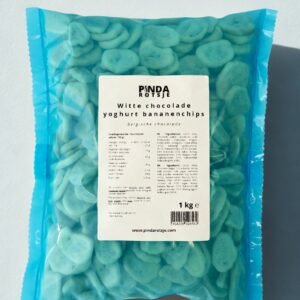 Witte chocolade yoghurt bananenchips 1 kg